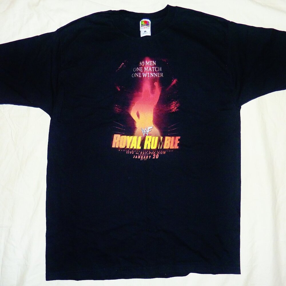 WWF Royal Rumble 2002 pay per view promo shirt vintage WWE PPV Rock NEW UNWORN